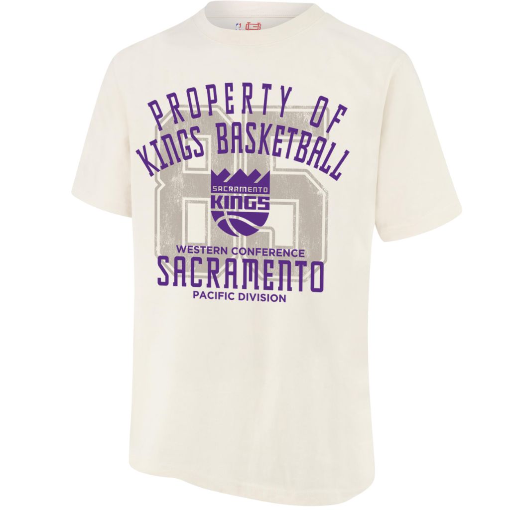 Ultra Game Men's NBA Official Super Soft Nostalgic T-Shirt, Sacramento Kings, Cream, Large