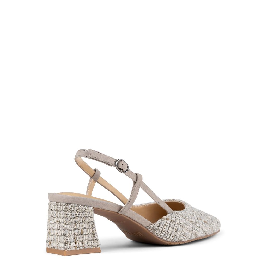 NYDJ Womens Samson Boucle Dress Slingback Pump, Feather, Size 7