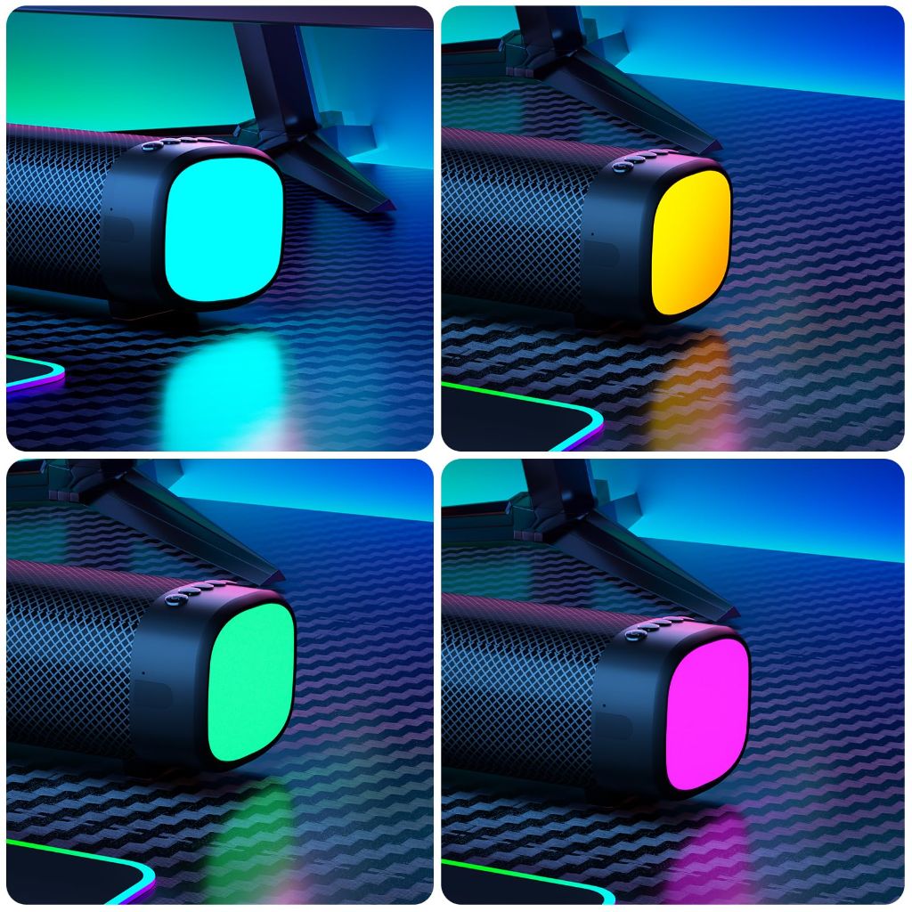 FHNFHN Sound Bar for Smart TV, 100W Sound Bar with 3 Dynamic RGB Lights