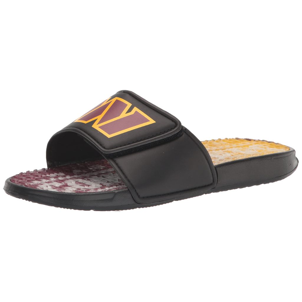 FOCO Mens Nfl Team Logo Athletic Gel Slides SANDAL, Gradient Wordmark, 9-10 US