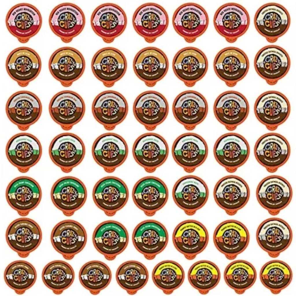 Crazy Cups Premium Hot Chocolate Variety Pack Sampler  for Keurig K Cup Brewers  50 Count