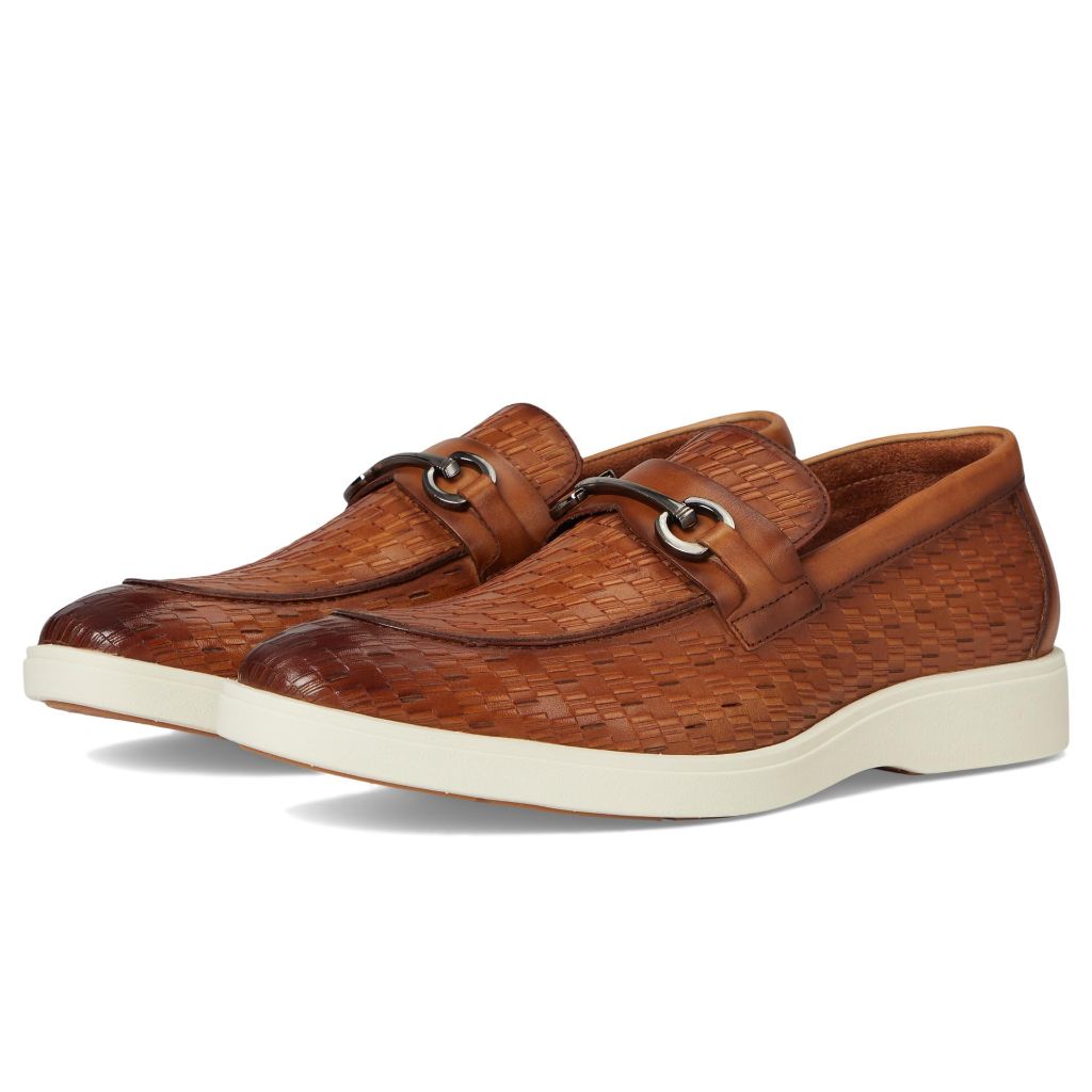 Stacy Adams Men's Salyer Moc Toe Slip On,TAN,8M