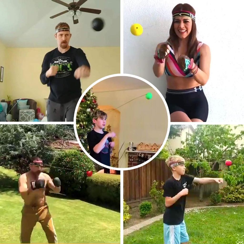 TEKXYZ® Reflex Ball Family Pack with Counter App | Online Community for Boxing Ball