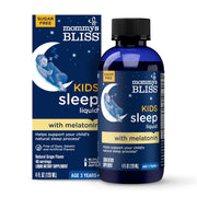 Mommy's Bliss Kids Sleep Liquid with Melatonin & Calming Herbs | Grape Flavor | 4 Fl Oz (60 Servings)