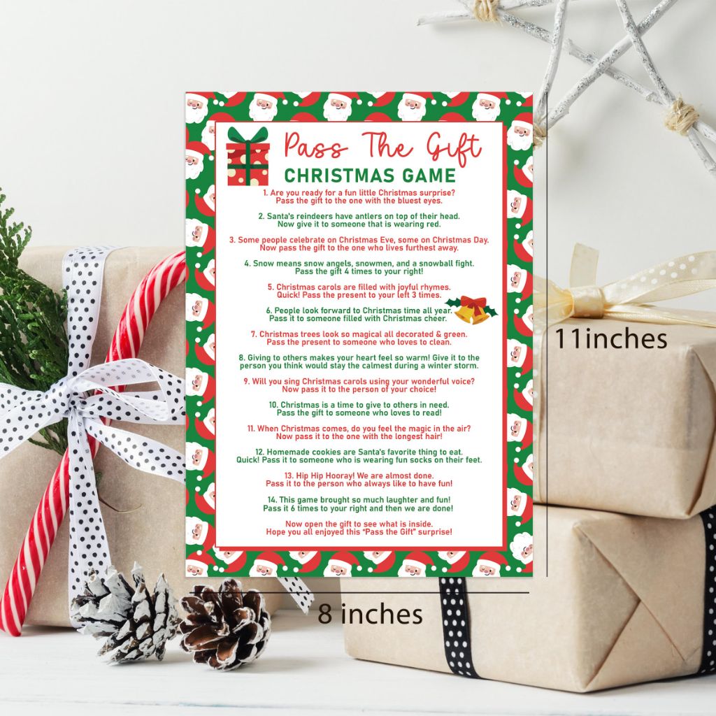 OXEDP Christmas Pass The Gift Game Instructions SDPG01