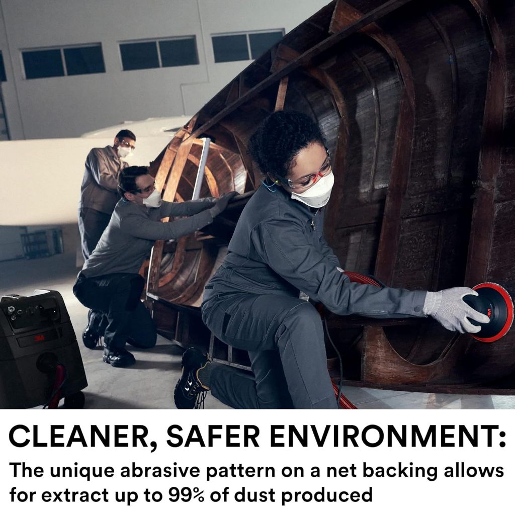 3M Xtract Net Disc 710W, 120+, 5 in, Die 500X, Hook and Loop Sanding Discs - 50ct