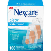 3M Nexcare Clear Waterproof Assorted Bandages - 100ct.