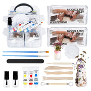 CUUREE Air Dry Clay Kit for Adults Home Pottery Kit for Beginners DIY Crafts Kit Set Includes: Air-Dry Clay Tools Paints Brushes Varnish Guides