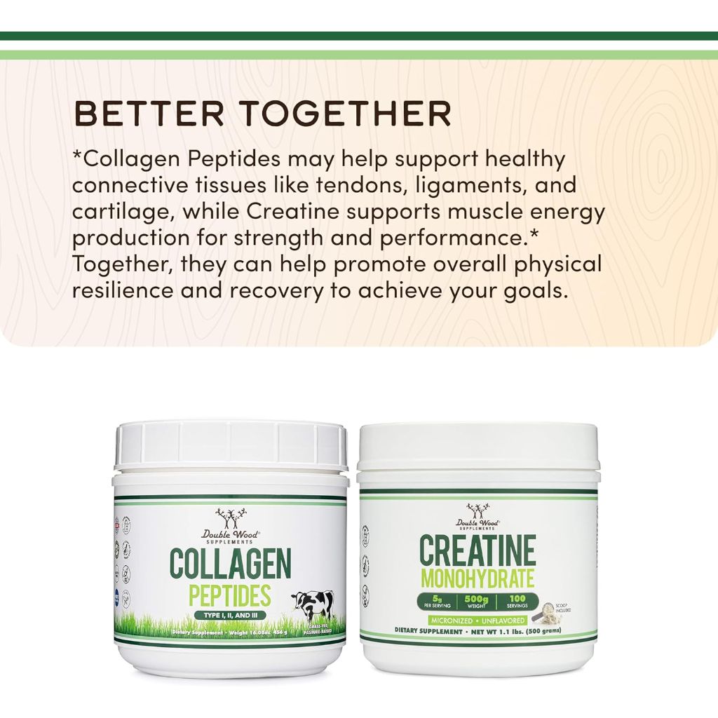 Double Wood Collagen Peptides Powder - Keto Safe - 16.08oz - Collagen Supplements for Adults