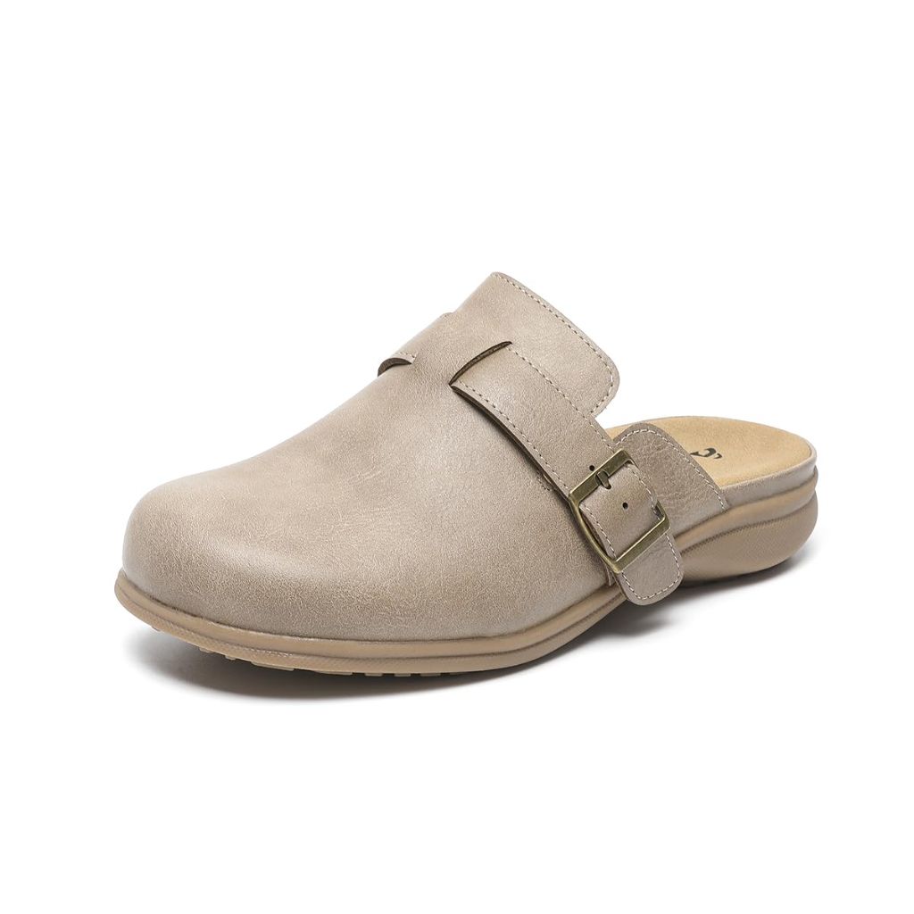 Amoji Women Clogs Mule Shoes, Sandy - Size 39