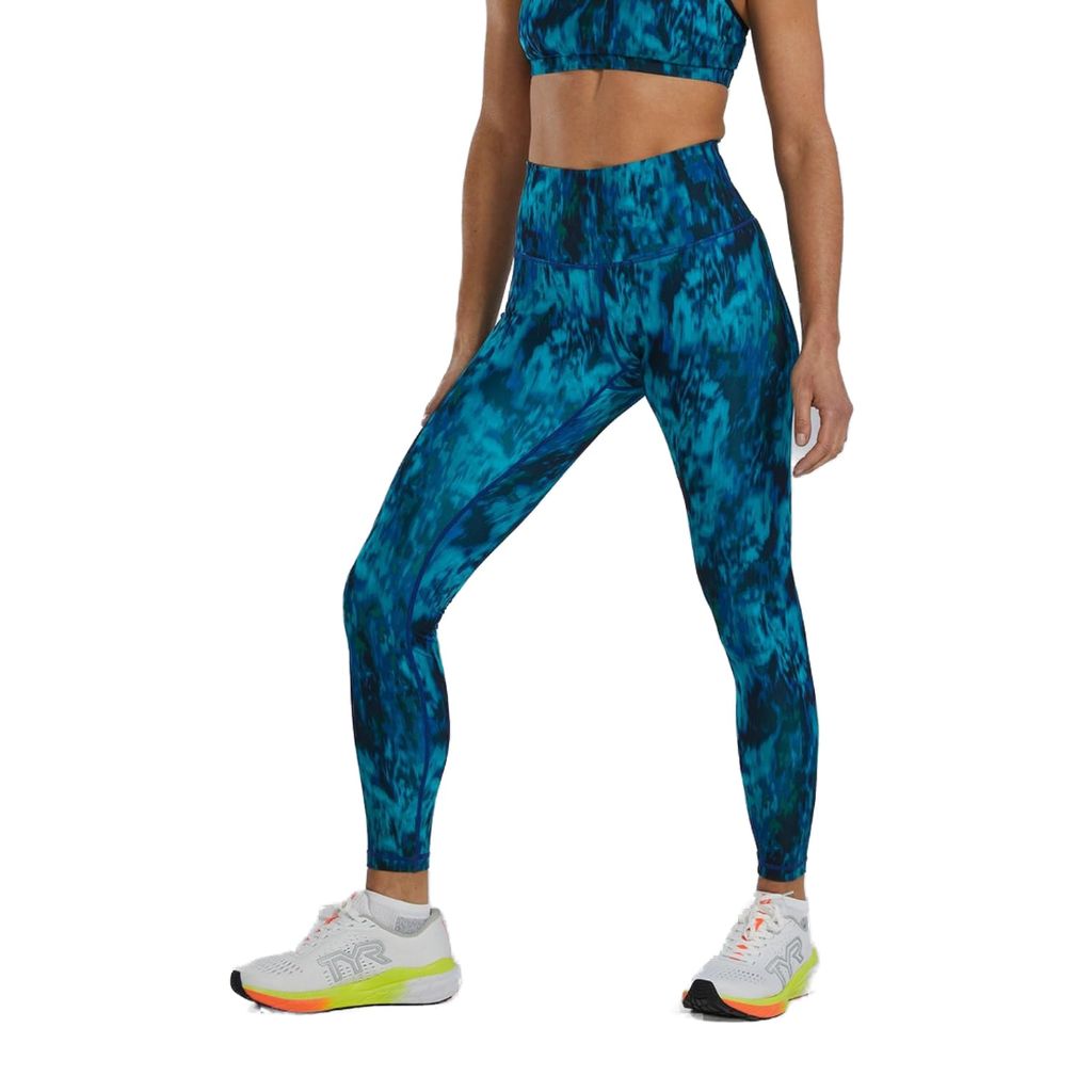TYR Women's HR Leg Rip Blue/Green Swim Trunks - Size XL