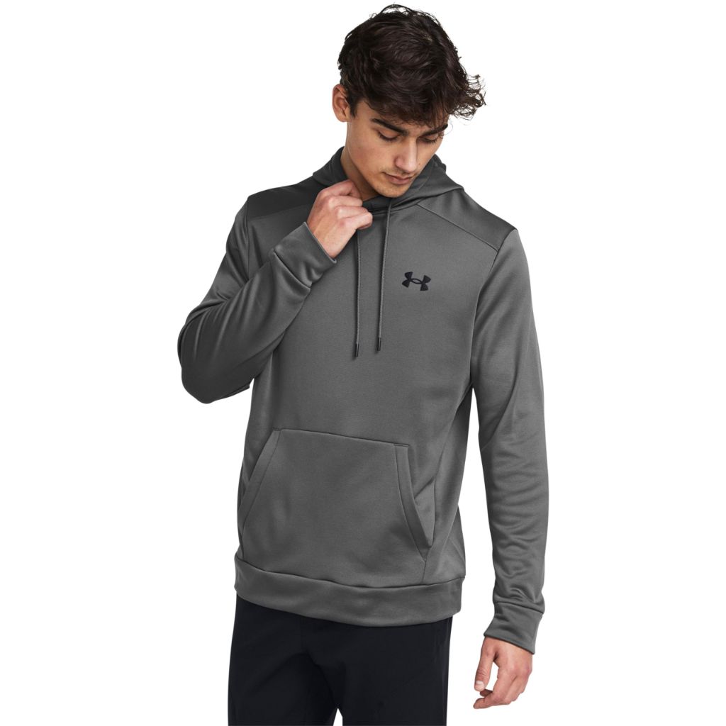 Under Armour Men's ArmourFleece Hoodie, Castlerock/Black, XX-Large