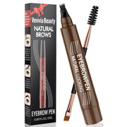 Eyebrow Pencil - Microblading Eyebrow Pen Waterproof 4 Fork Tip, Black/Brown