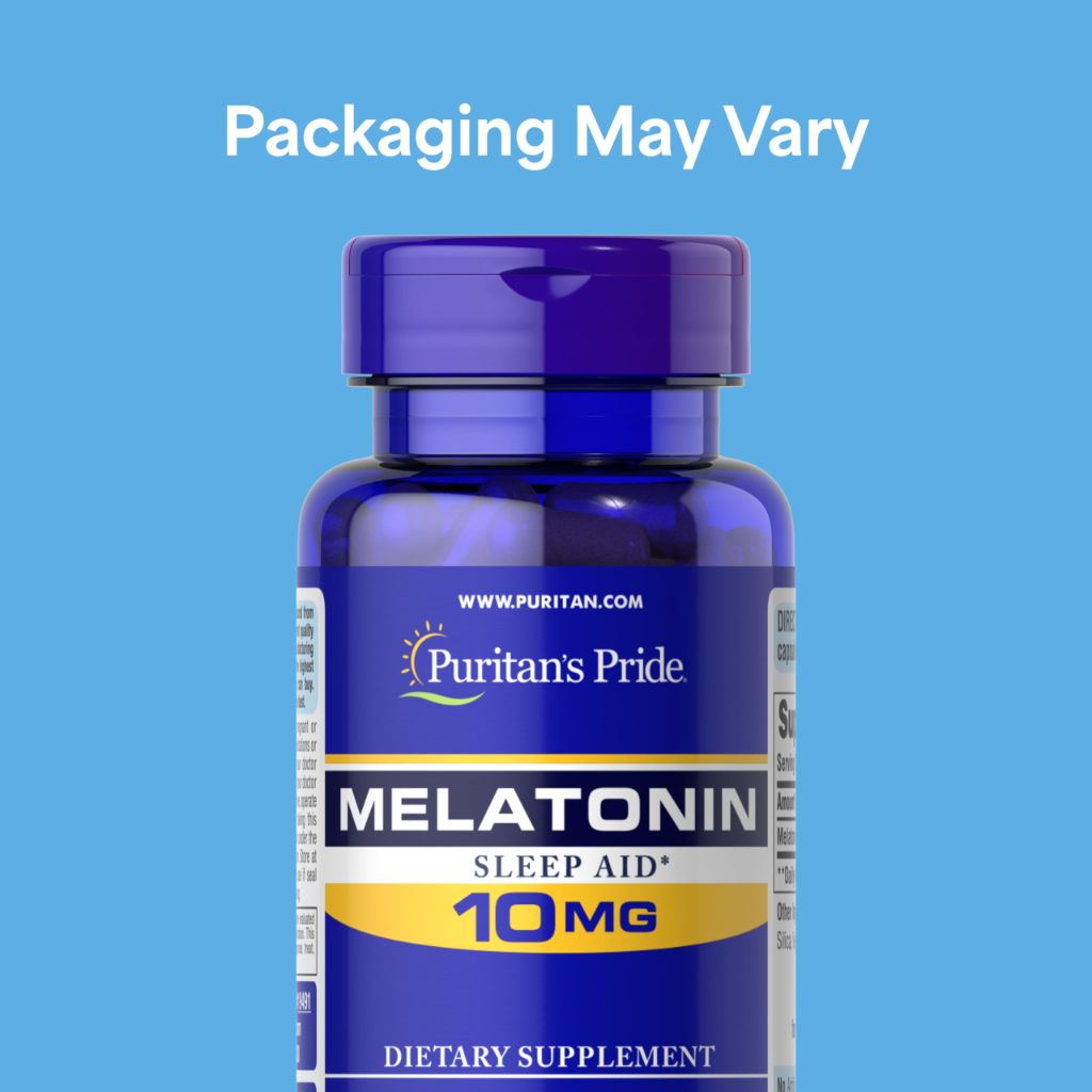 Puritan's Pride Premium Super Strength Melatonin 10mg Sleep Aid | 60 Capsules