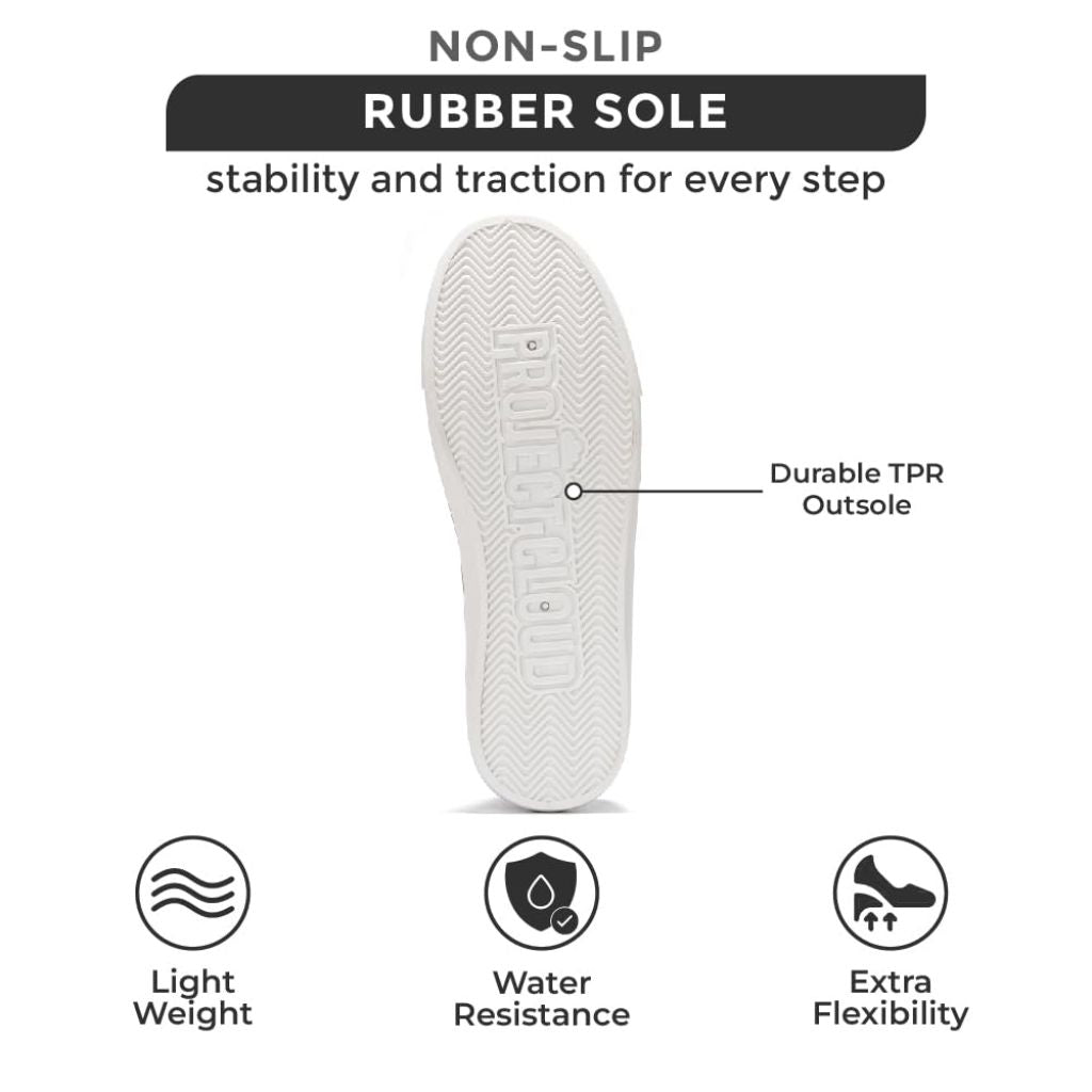 Project Cloud Sneakers for Women - Memory Foam Spring Shoes for Women Footwear (Seasalt, Whit, 10) White