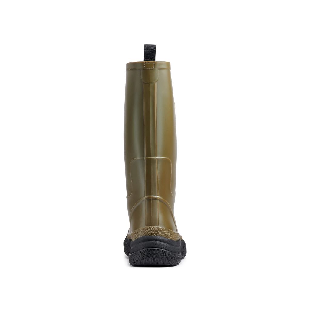 BASS OUTDOOR Men's Field Rainboot - Olive, Size 7