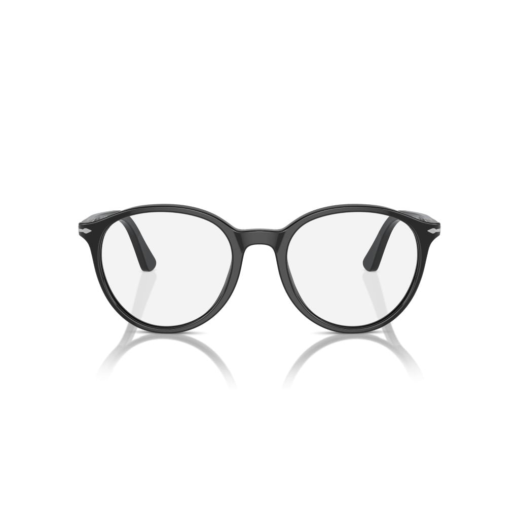 Persol Unisex PO3350S 8261 Transition Sunglasses - Black/Silver/Green, 50 mm