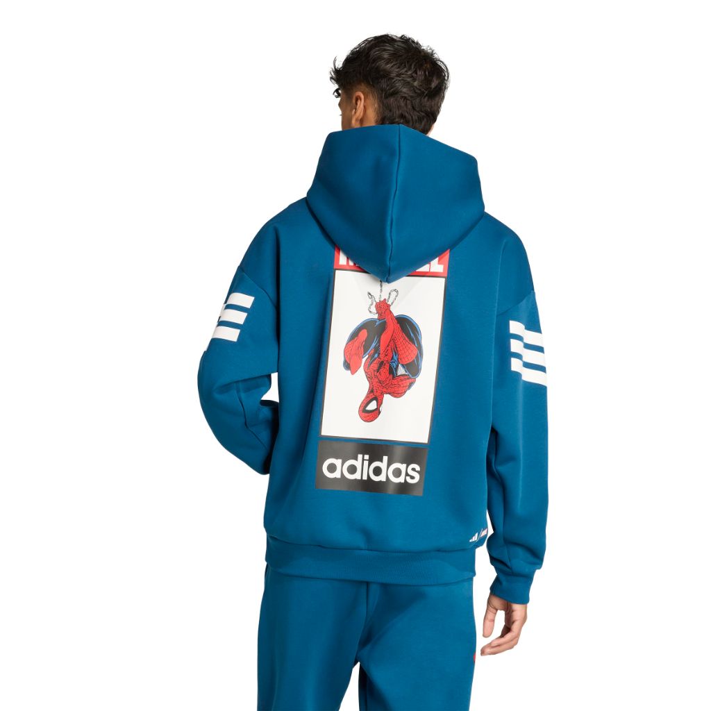 adidas Men's Marvel Spider Man Hoodie - Blue Night, Medium