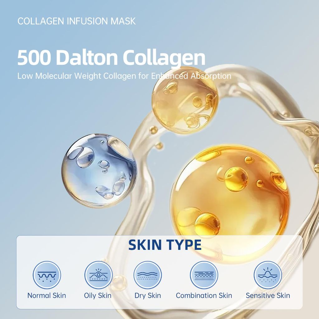 HEALOINE Bio-Collagen Real Deep Facial Mask Overnight - 5 Pack