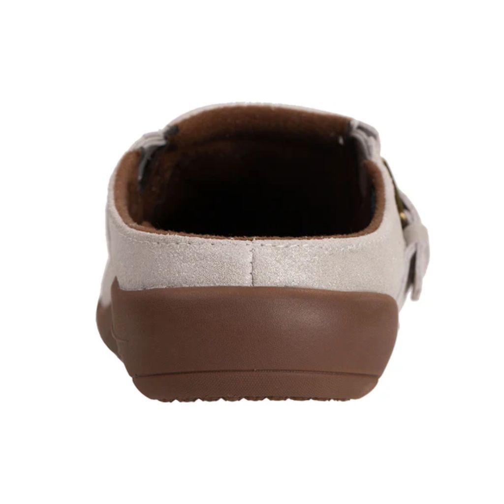 REVITALIGN Women's Siesta Sterling Slide Mules - Oatmeal Shimmer Size 9.5