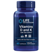 Life Extension Vitamins D and K with Sea-Iodine - 60 Capsules