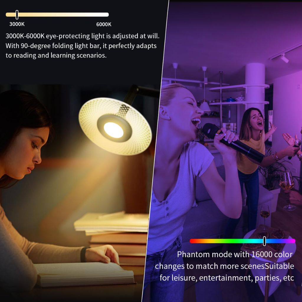 Yaldomt RGB Floor lamp for Living Room: 2 Set Smart Standing lamp with app Remote contral for Bedroom Office to Reading (2)