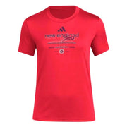 Adidas Womens New England Revolution Pre-Game Short Sleeve T-Shirt, Red - size Large