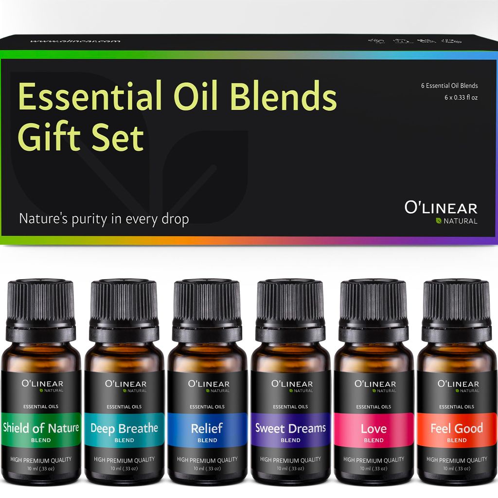 O'linear Essential Oils 6 Blends Set - Perfect for Humidifiers and Diffusers, Various Scents
