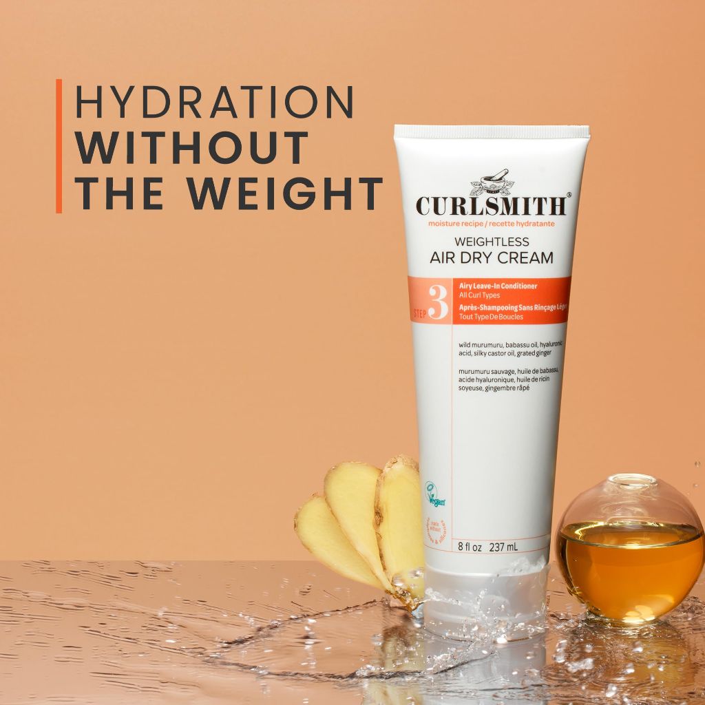 CURLSMITH - Weightless Air Dry Cream - Vegan Leave-In Conditioner for Any Hair Type, Smooths Hair (2fl.oz)