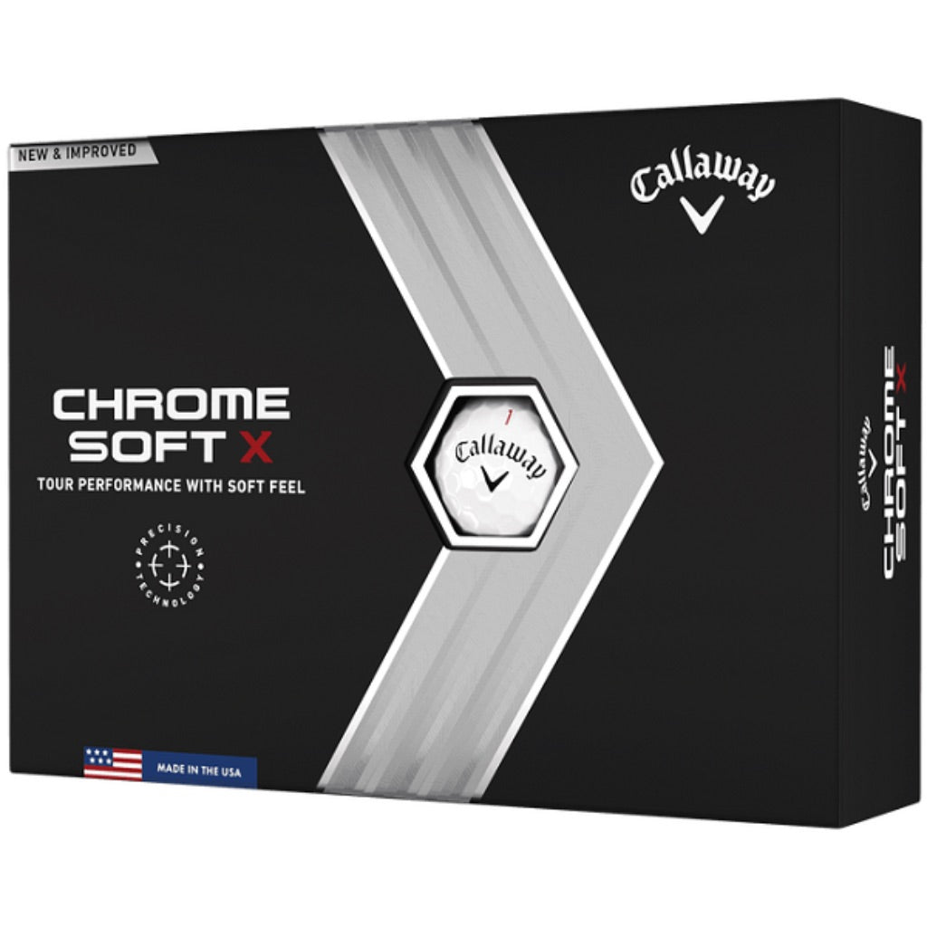 Callaway Chrome Soft X Tour Performance With Soft Feel Golf Balls, White, 12pk