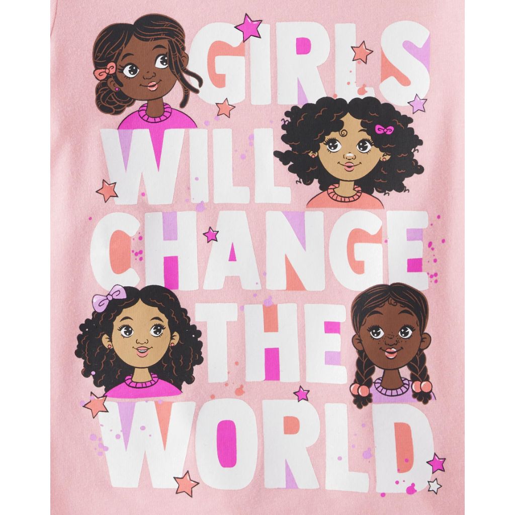 The Children's Place Baby-Girls And Toddler Girls Short Sleeve Graphic T-shirt 2-pack Girls/Gymnastics 2T