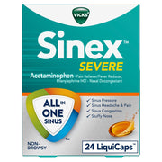 Vicks Sinex SEVERE LiquiCaps, All-In-One Sinus Relief, Maximum Strength | 24 LiquiCaps