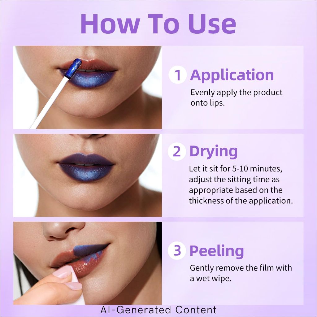 KIMUSE 5 Colors Lip Stain Masque - Long-Lasting Waterproof Lip Tint, Smudge-Proof Matte Lip Stains for All-Day Wear