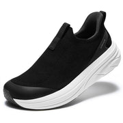AIRHAS Womens Slip On Walking Shoes (Black/White,9.0)