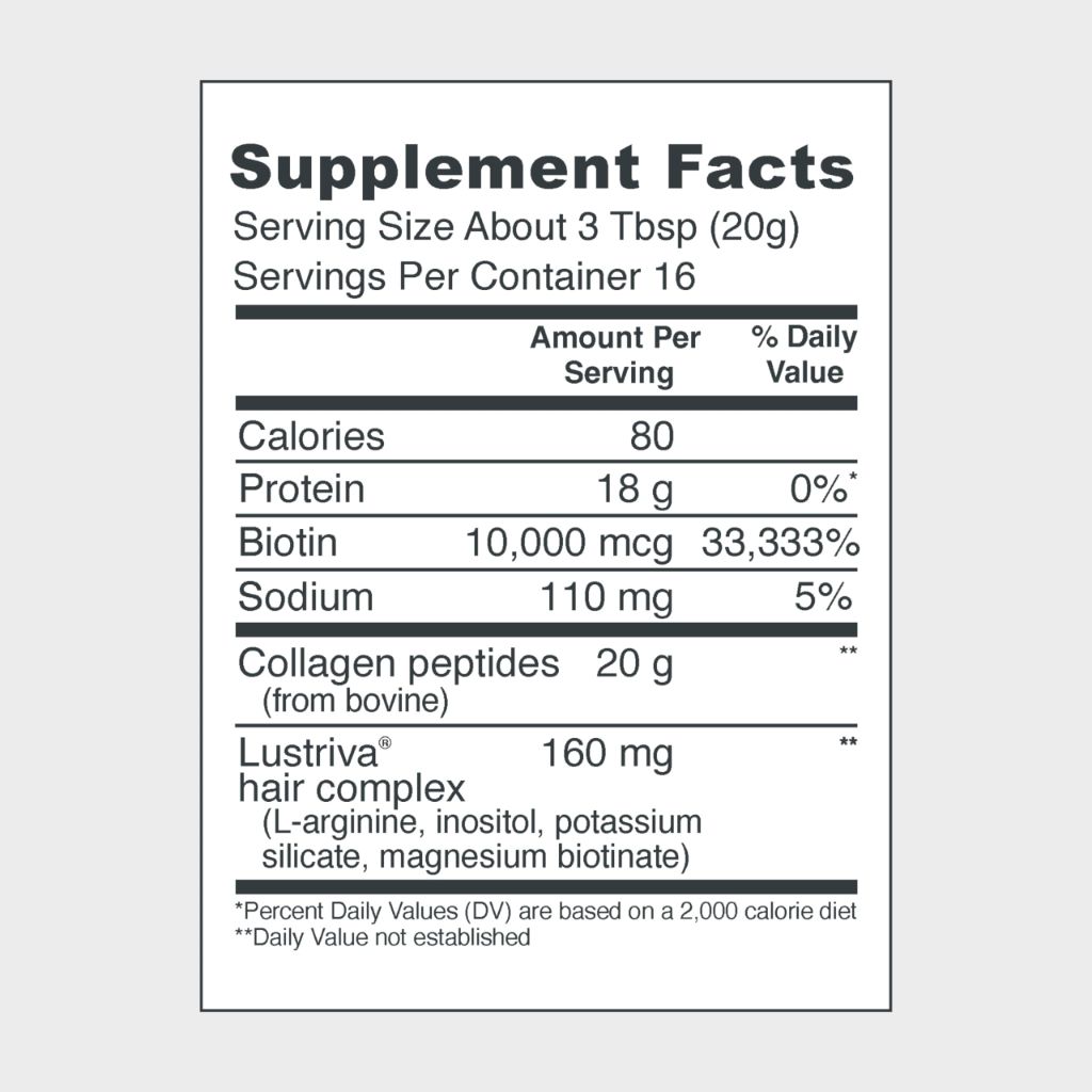 Vital Proteins Collagen Peptides + Biotin 10000mcg Hair Complex, Hair Growth Supplement - Unflavored Collagen for Women, 11.4oz
