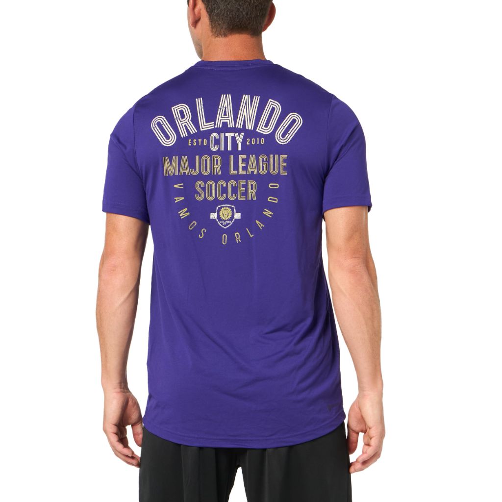 Adidas Men's Orlando City Soccer Club MLS T-Shirt - Regal Purple Small