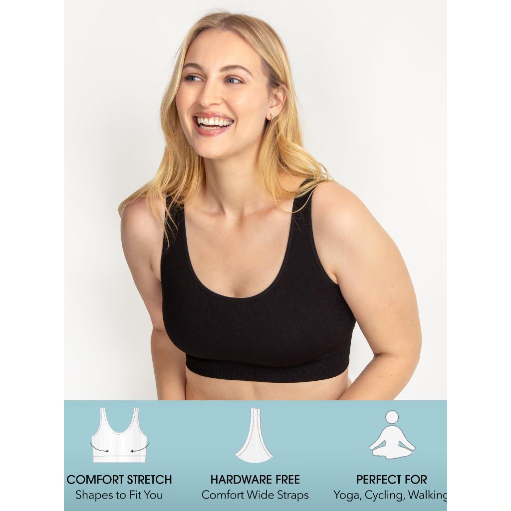 Fruit of The Loom Women's 3pk Seamless Full-Coverage Wireless Bra - size XL