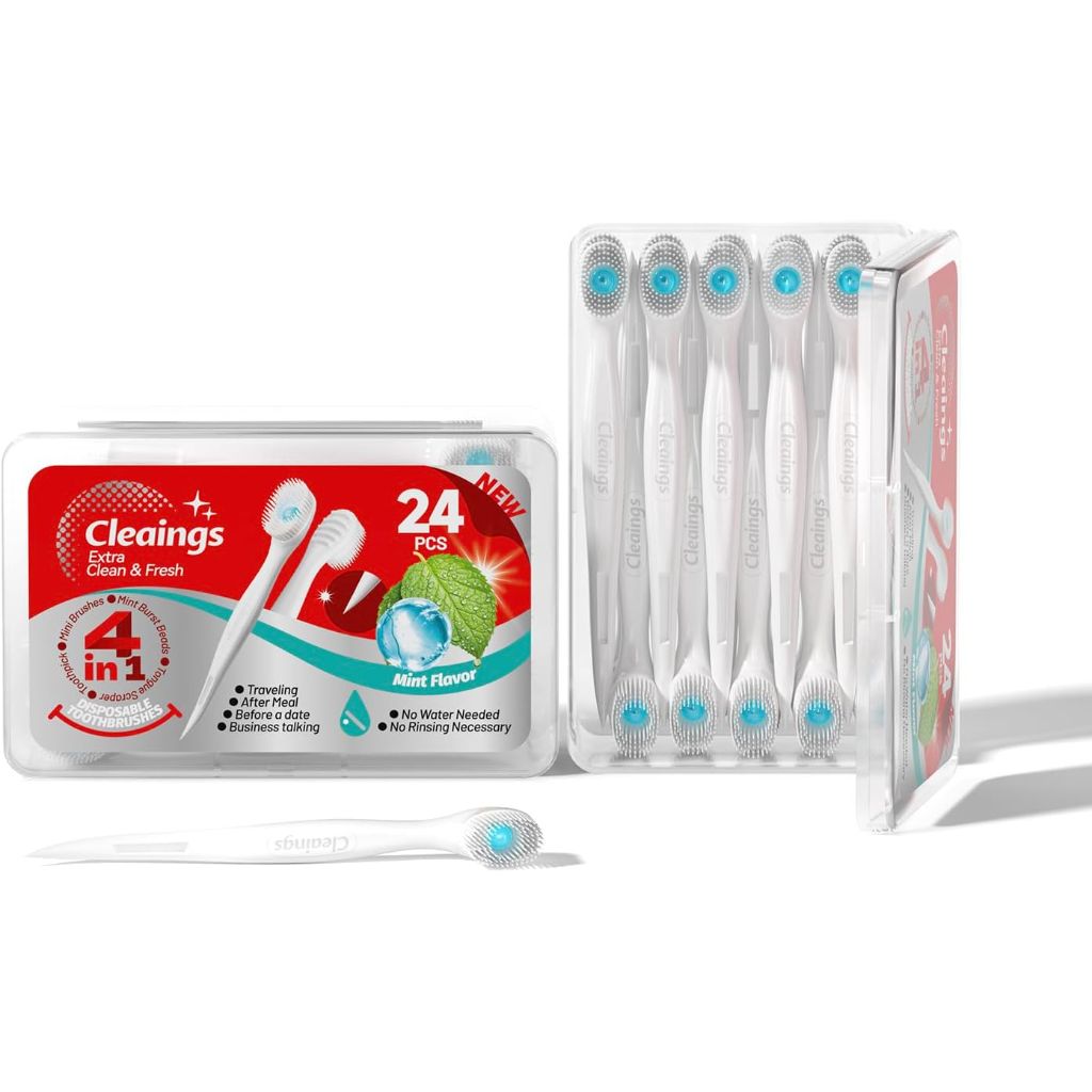 Cleaings Mini Toothbrushes with Travel Case - Mint Flavor, 24ct.