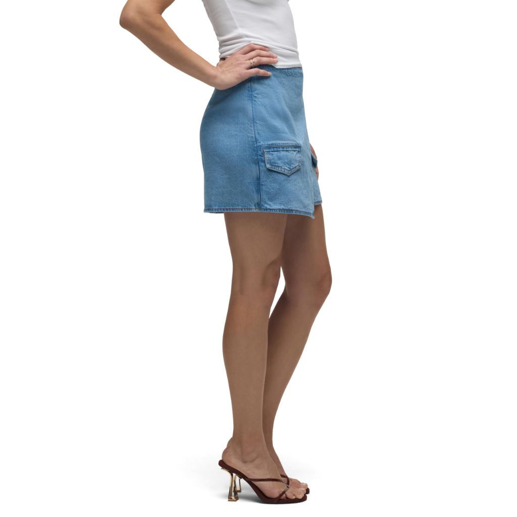 HUDSON Women's Curved Hem Mini Skirt, Mountain
