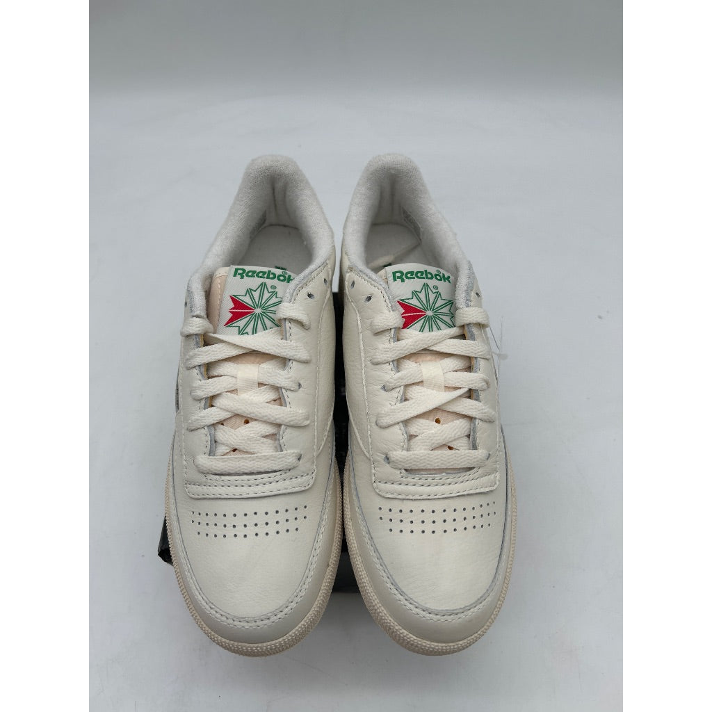 Reebok Women's Club C 85 Vintage Tennis Shoes, Chalk/Alabaster/Glen Green, Size 8