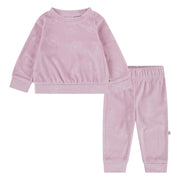 SZ 6 MTHS HUGGIES Velour Crewneck Sweatshirt and Jogger Pants 2-Piece Outfit Set