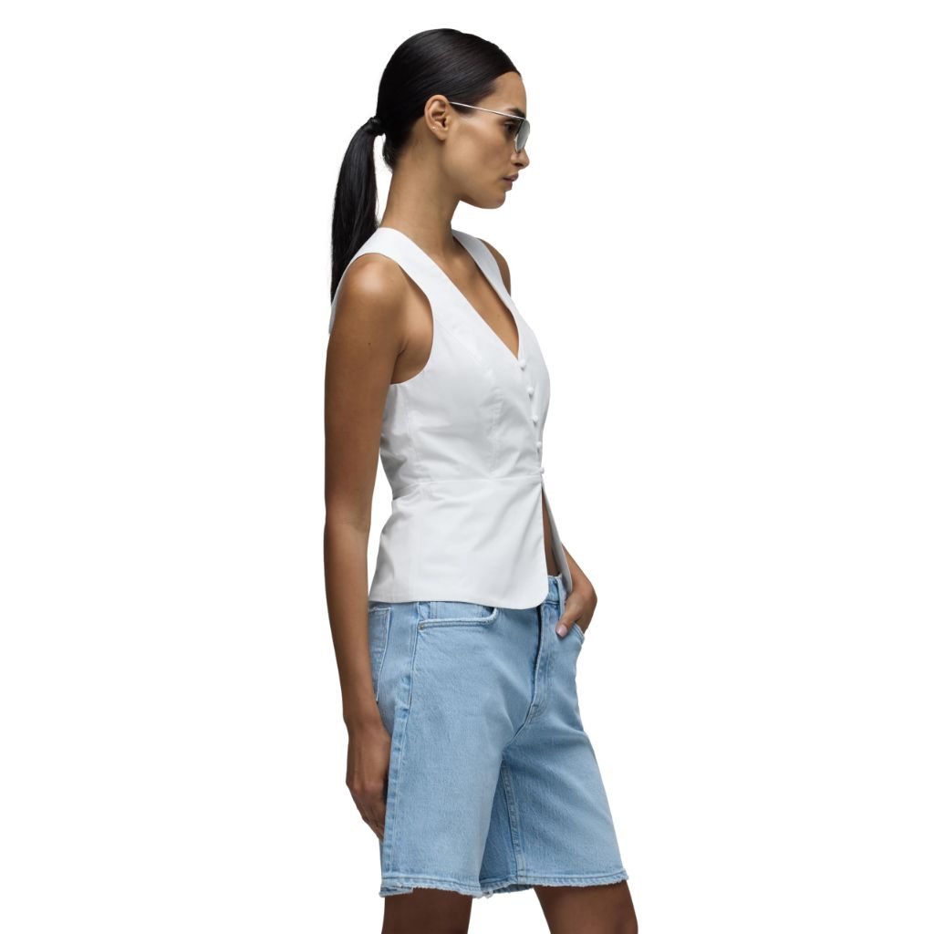 SZ M, HUDSON Women's Brooks Nader Laissez Vest, White
