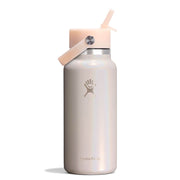 Hydro Flask Wide Mouth Insulated Water Bottle with Flex Straw Cap, 32 oz - Glimmer Cream