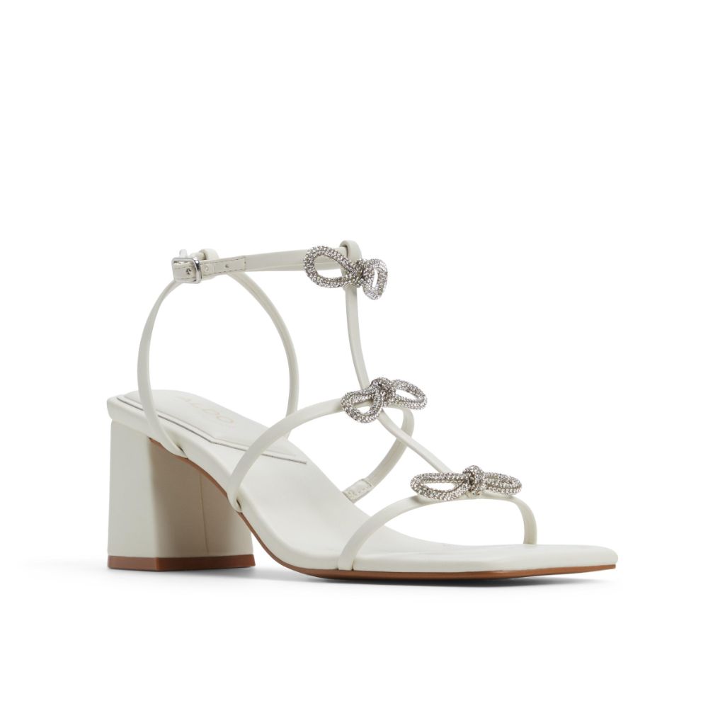 Aldo Women's Kaeli Heeled Sandals, White - size 8.5