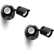 LED Flood Lights Outdoor, 34W 3500LM Dusk to Dawn Dual-Head Flooflight, IP65 Waterproof Exterior Security Lights, Wall Light for Ourside, Patio, Garage, Yard (Black) (2)