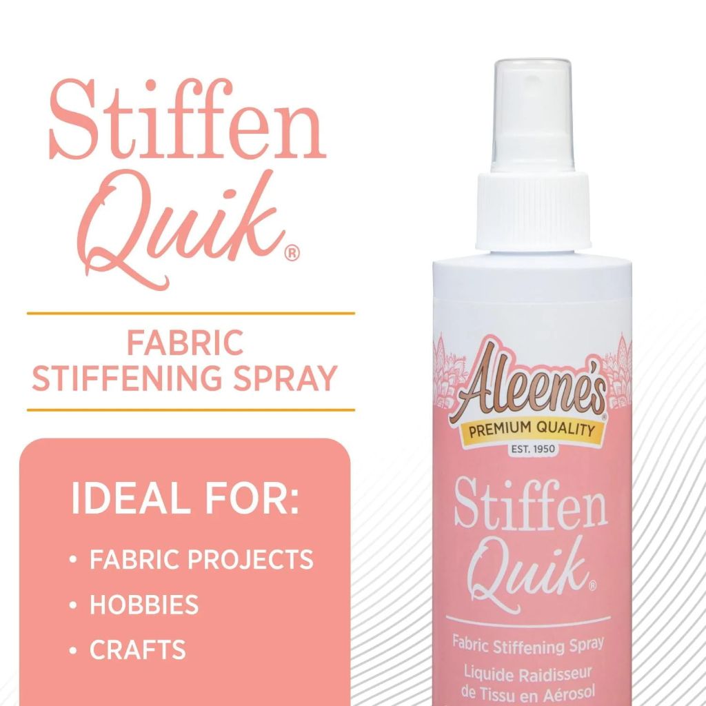 Aleene's 15581 Stiffen - Quick Fabric Stiffening Spray 8oz, Original Version, Packaging may vary