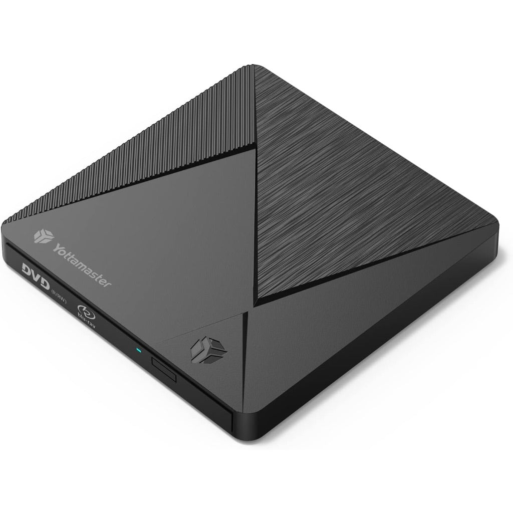Yottamaster External CD DVD Drive, USB 3.0 Type C Slim and Portable CD DVD Burner Writer with SD&TF Slot and USB A Ports, Support CD DVD +/-RW Drive