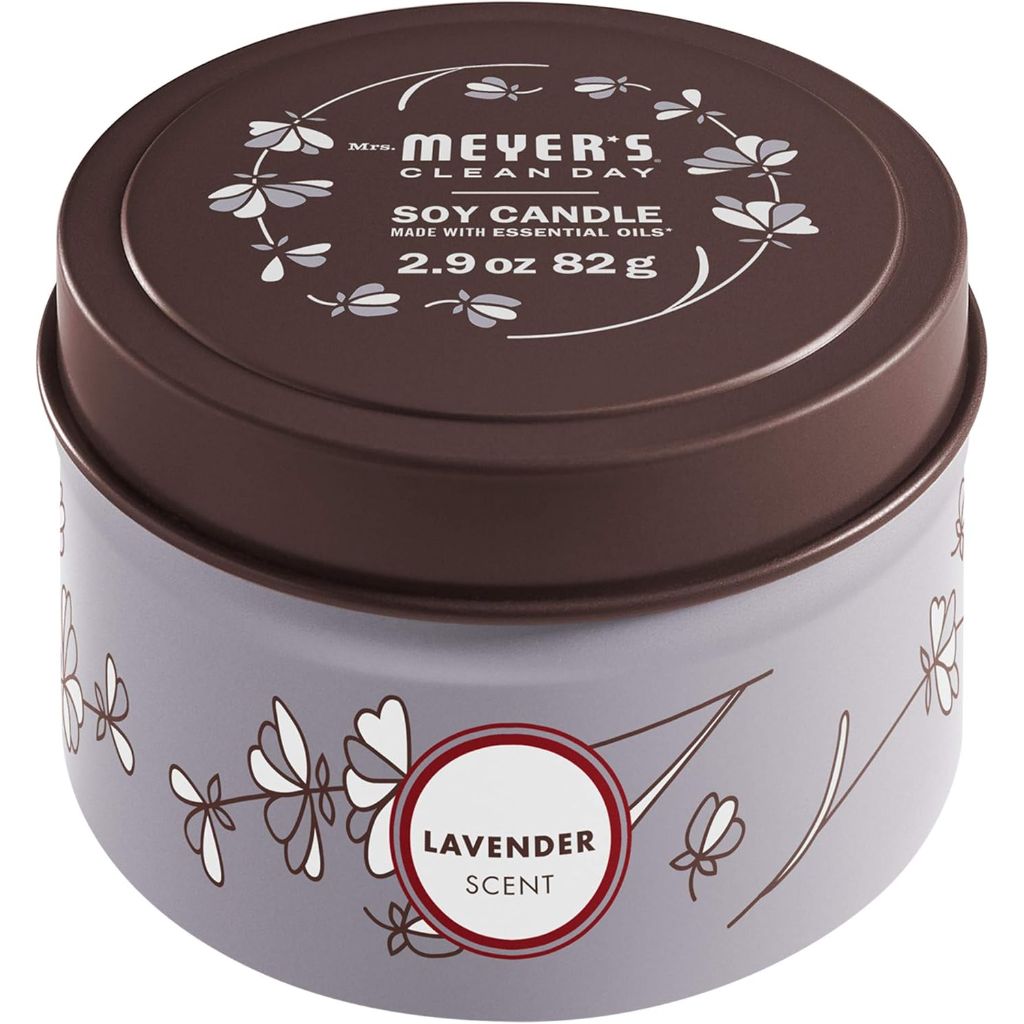 MRS. MEYER'S CLEAN DAY Soy Tin Candle, Lavender, 2.9 Oz