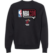 NBA Con Adult's Pullover Crew Sweatshirt - Miami Heat, XL (Black)
