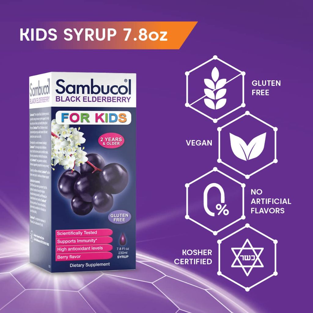 Sambucol Black Elderberry Syrup for Kids - 7.8 Fl Oz – Blitzstock